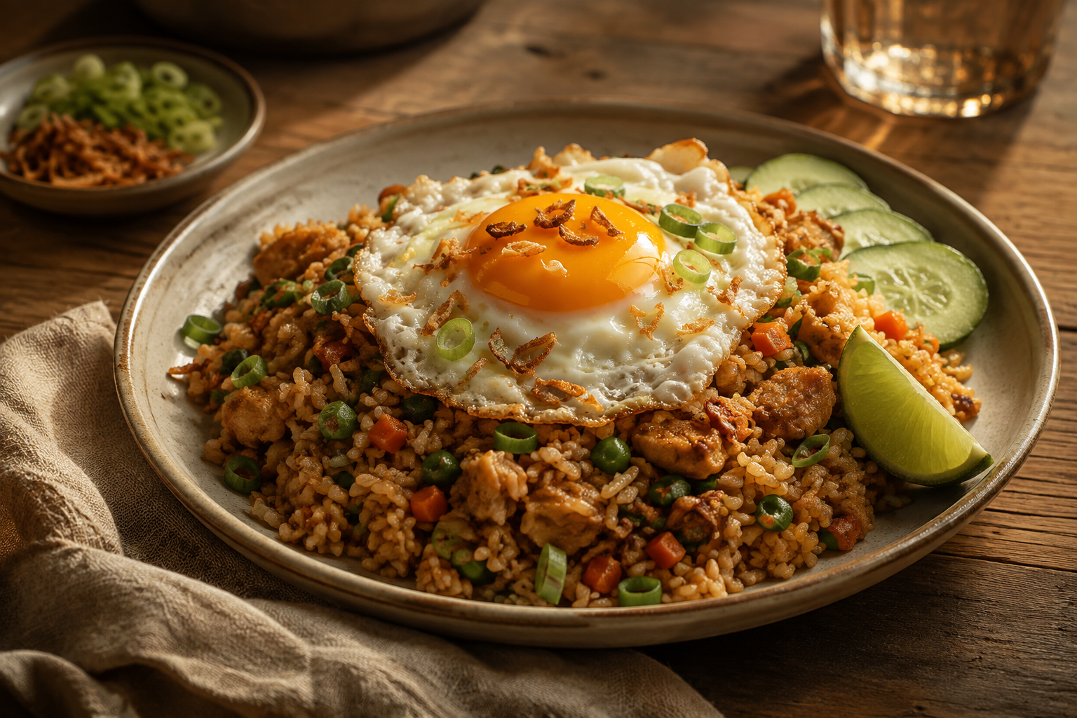 Authentieke Nasi Goreng met Gebakken Ei
