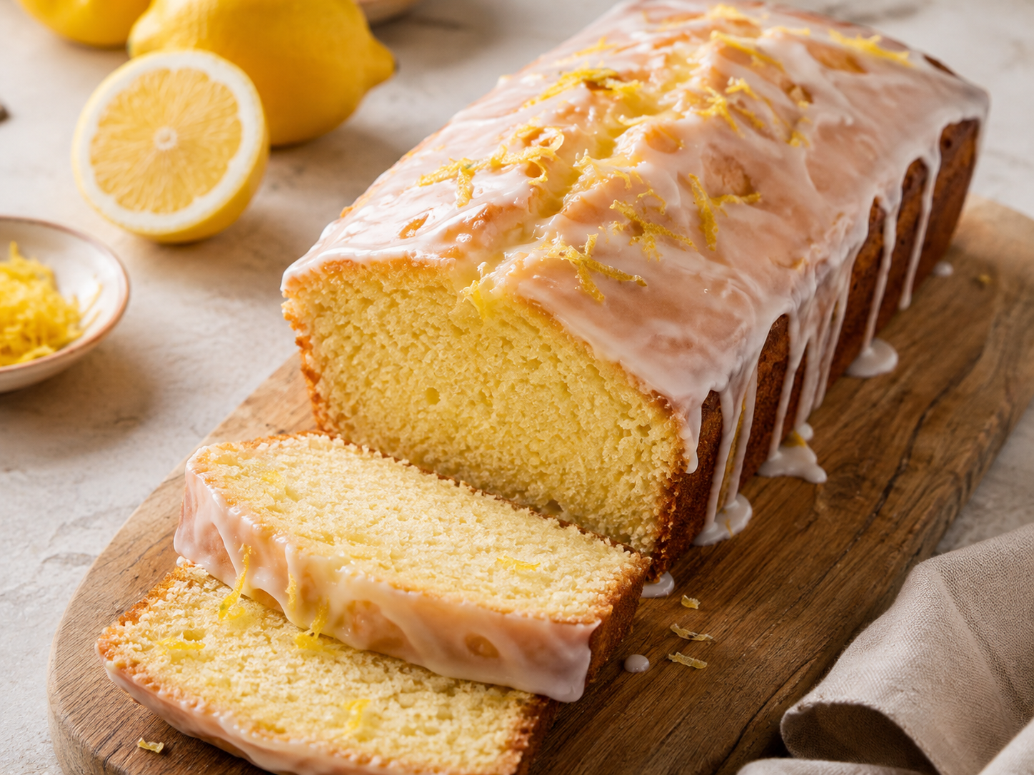 Citroencake met glazuur