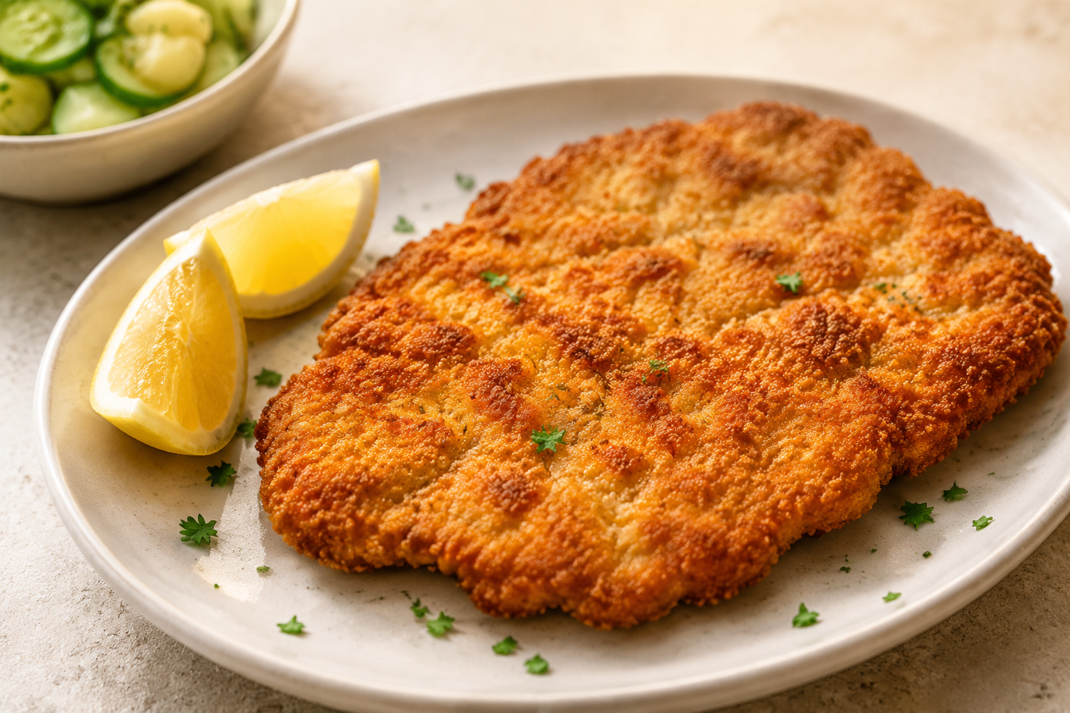 Klassieke Krokante Kalfsschnitzel met Citroen als hoofdafbeelding