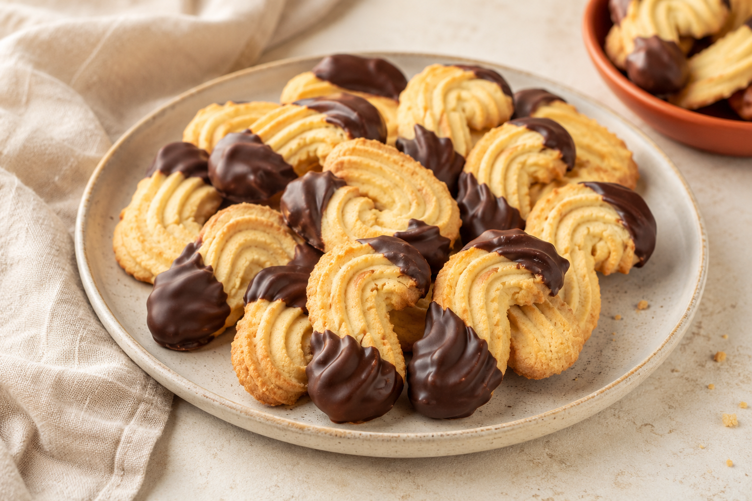 Klassieke Spritskoekjes met Donkere Chocolade als hoofdafbeelding