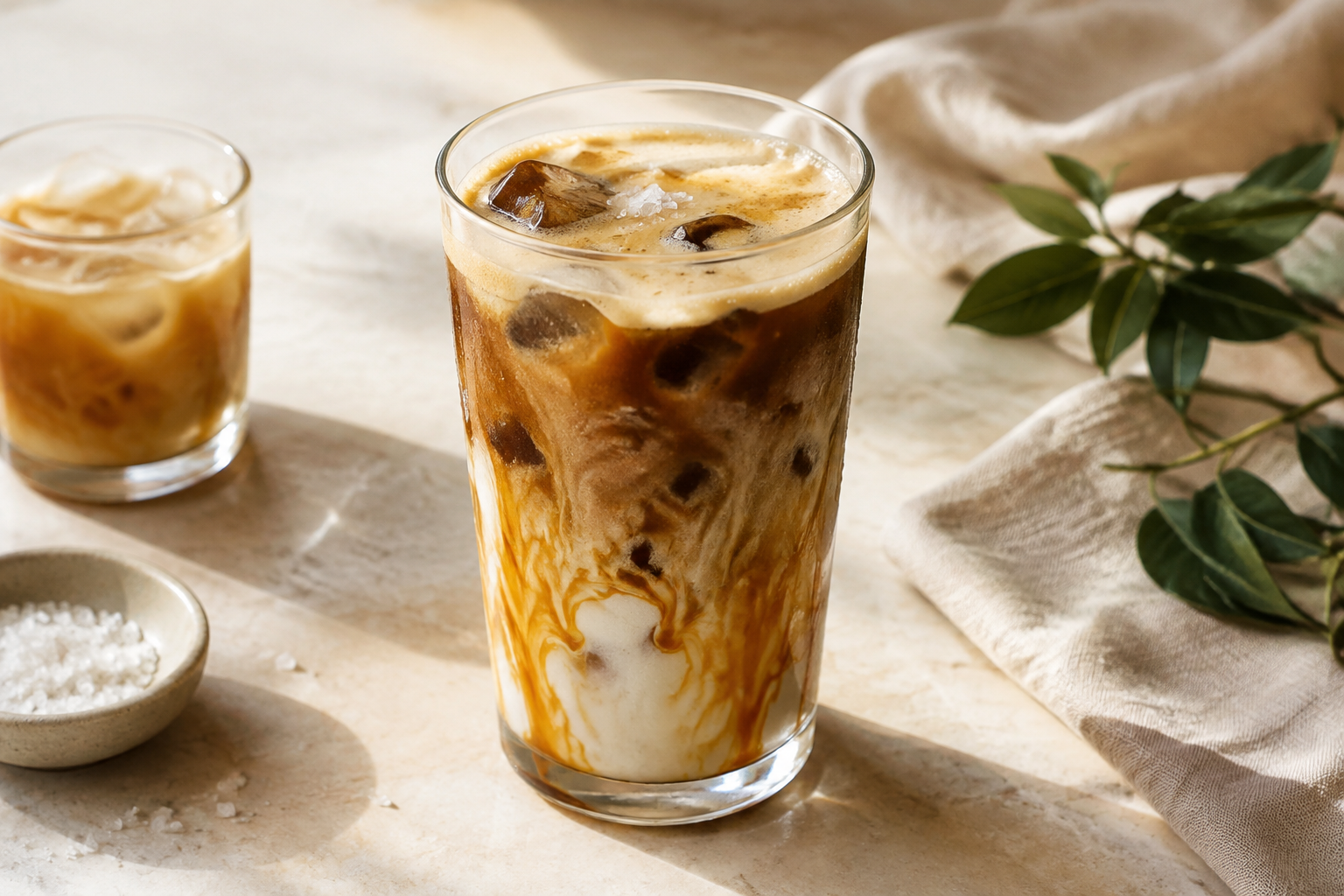 Romige Salted Caramel IJskoffie als hoofdafbeelding